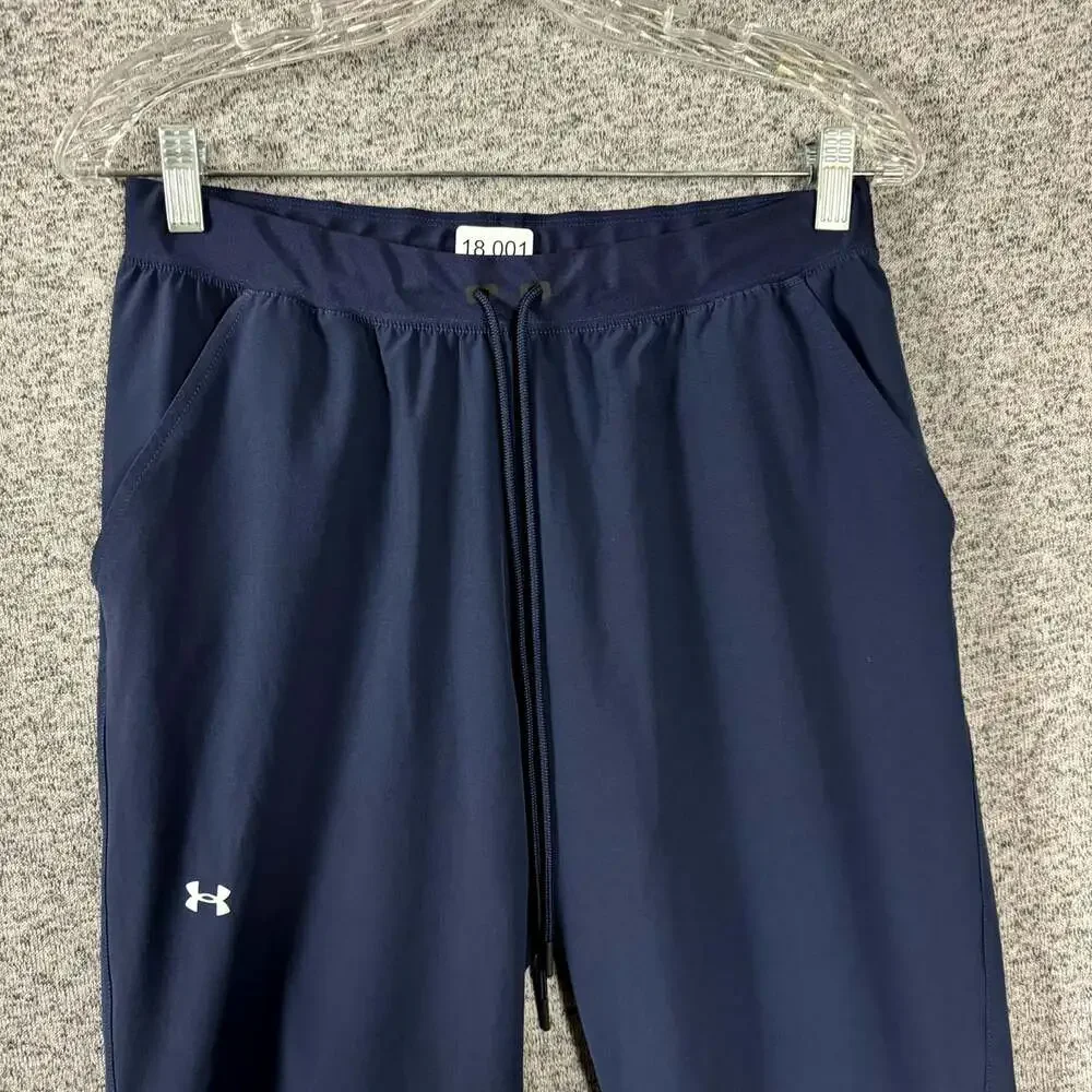 Under Armour Men's Size Medium Blue Polyester Drawstring Jogger Pants
